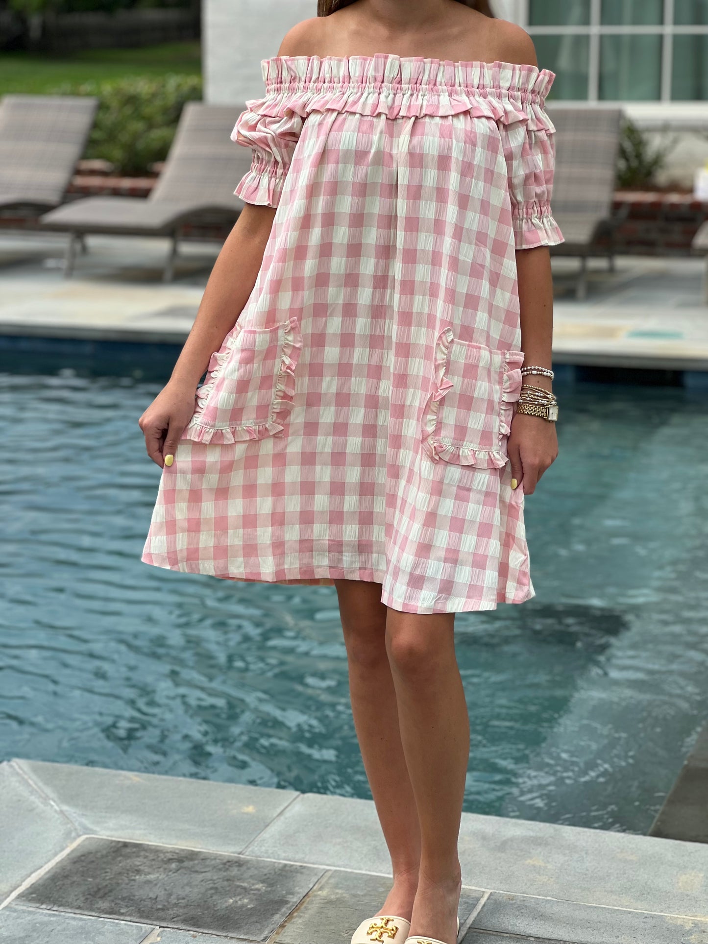 Pink Check Dress